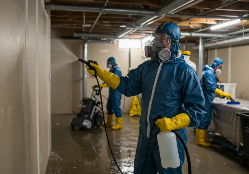 Basement Sanitization and Antimicrobial Treatment process in Clarke County, VA