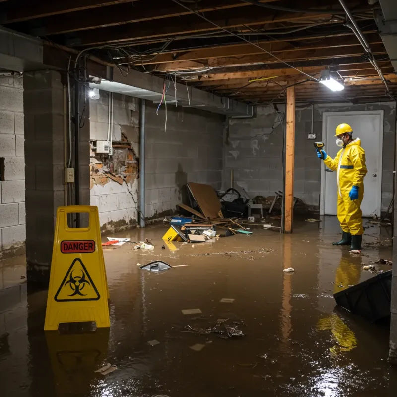 Flooded Basement Electrical Hazard in Clarke County, VA Property