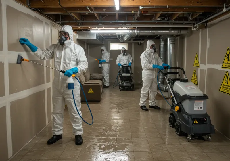 Basement Moisture Removal and Structural Drying process in Clarke County, VA